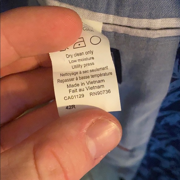 Izod Island Blue Print Jacket 42R - Picture 3 of 3